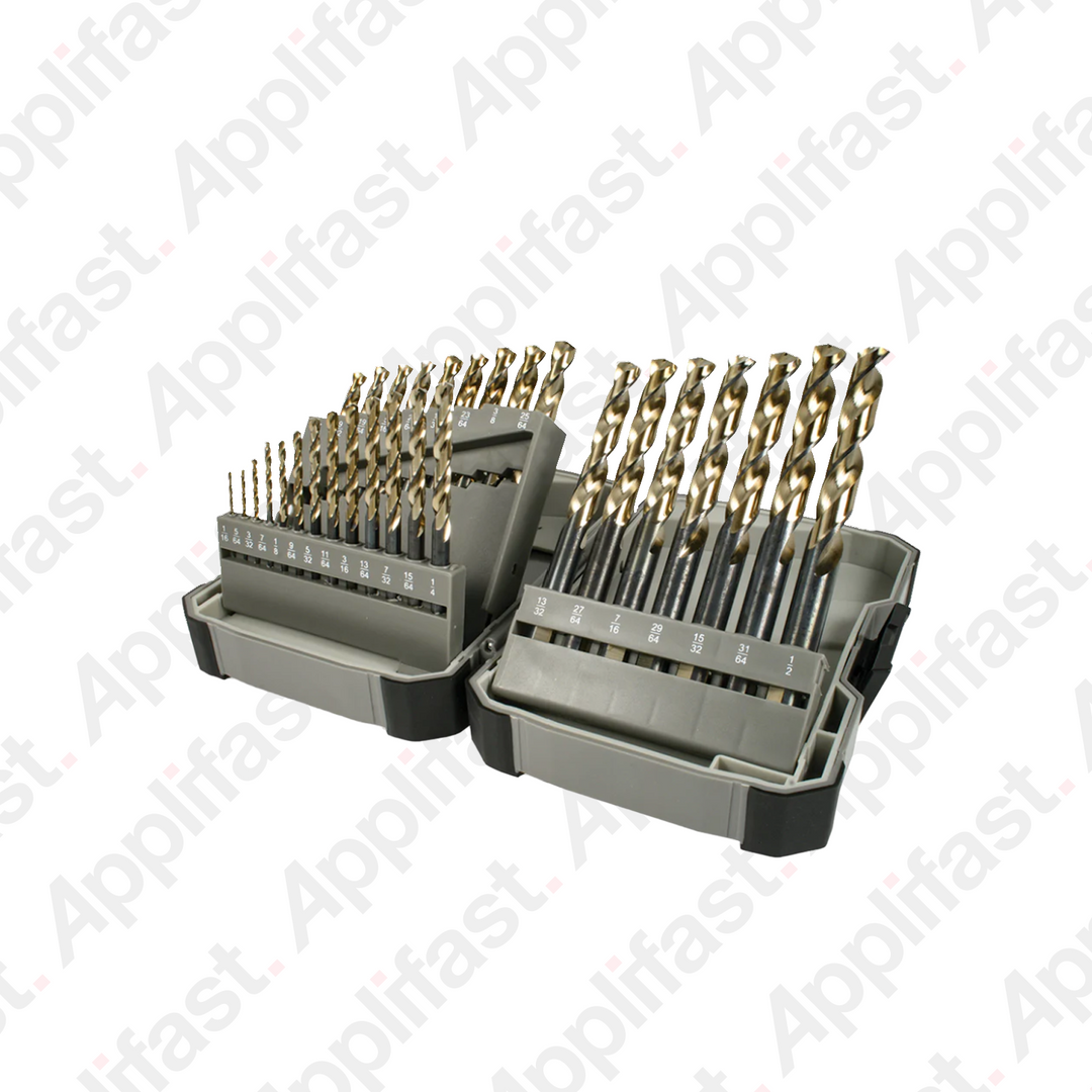 RMT 29 Piece 1/16" to 1/2" Drill Bit Set (0.0625" to 0.5000")
