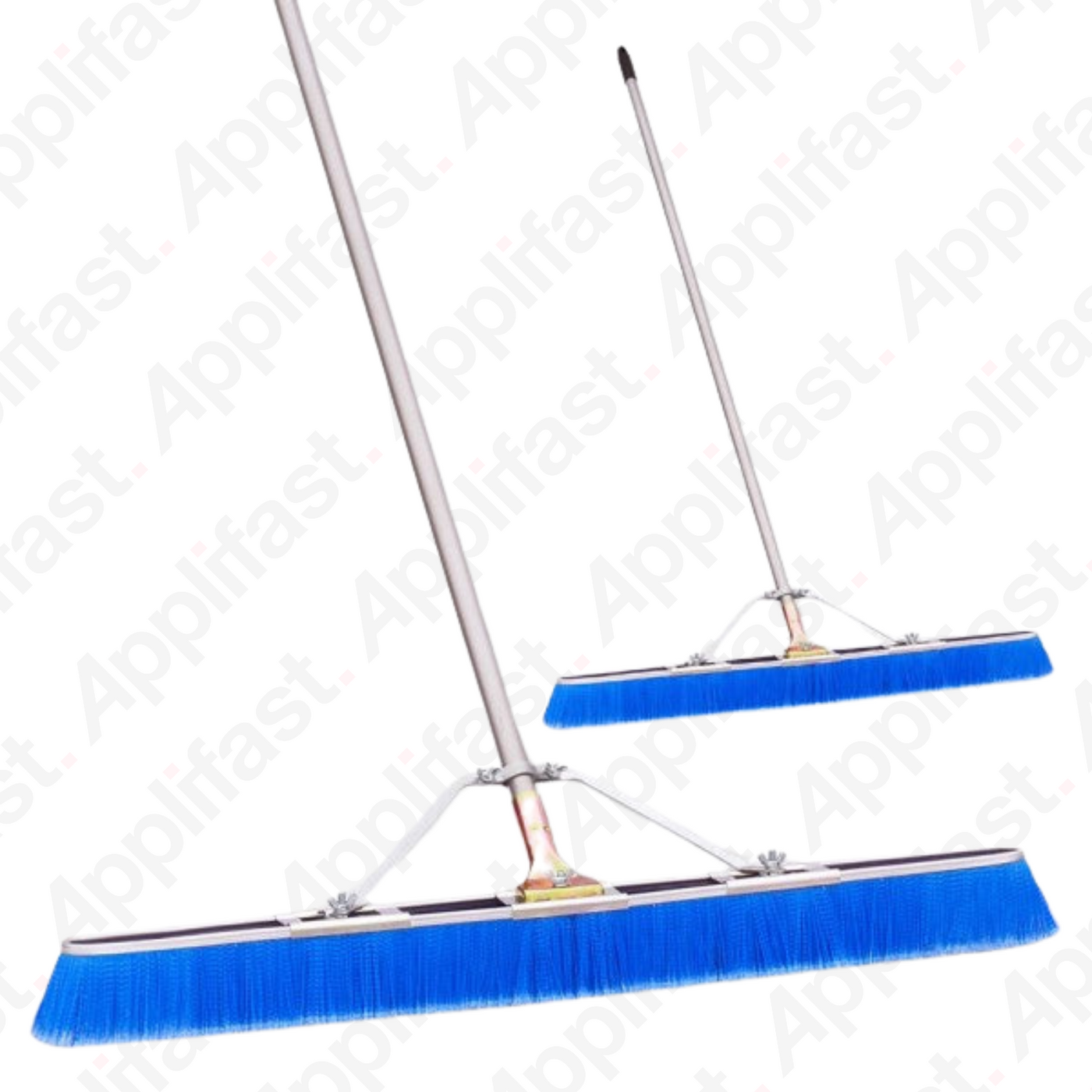 Bruske Blue Fine Bristle Broom - 60'' Steel Handle
