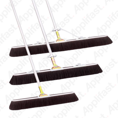 Bruske Black Medium Bristle Broom - 60’’ Steel Handle