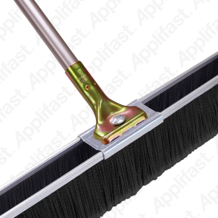 Bruske Brown Coarse Bristle Broom - 60’’ Steel Handle