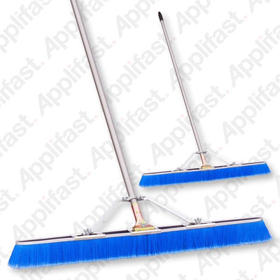 Bruske Blue Fine Bristle Broom - 60'' Steel Handle